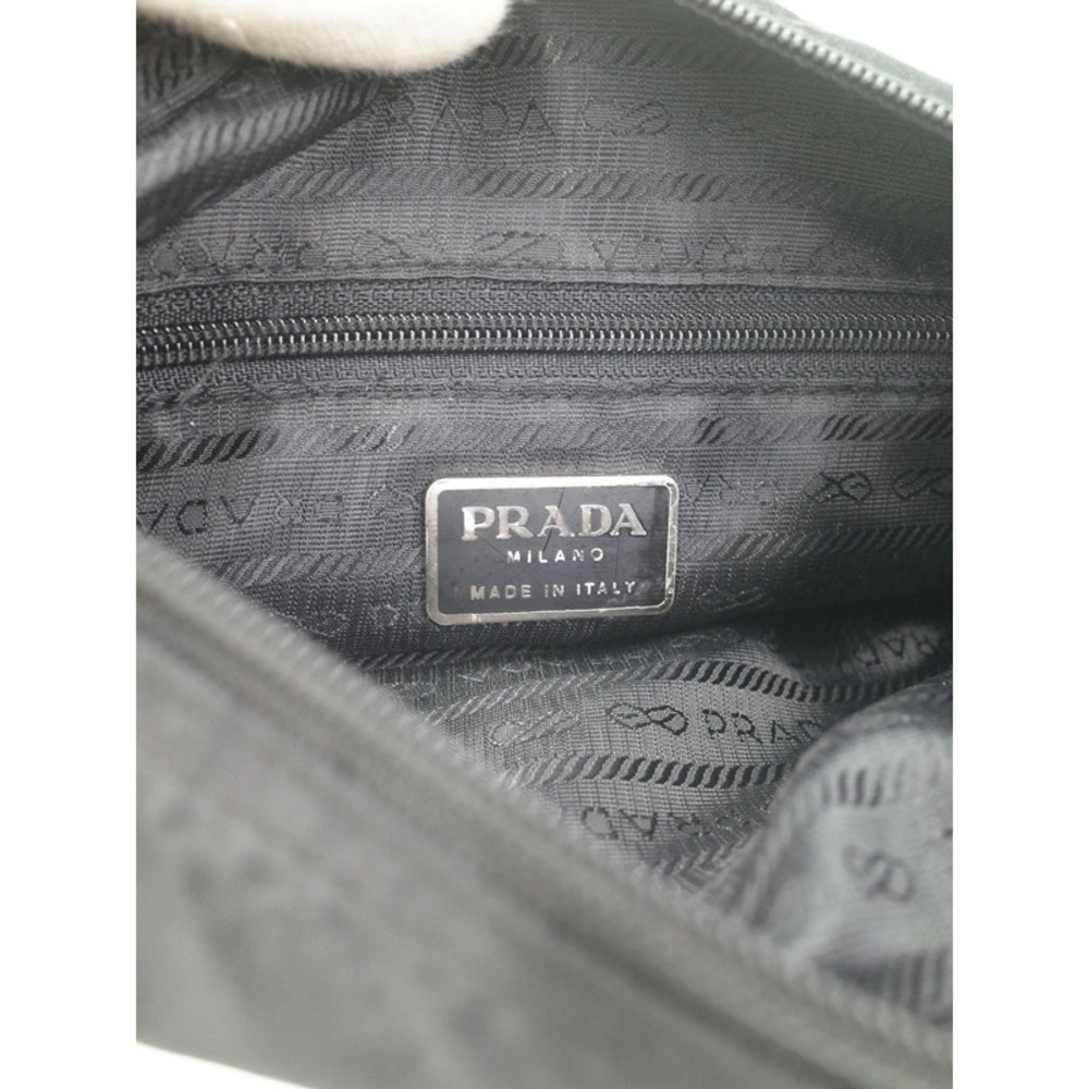Prada Front Zip Messenger Bag Black Tessuto - Picture 8 of 9